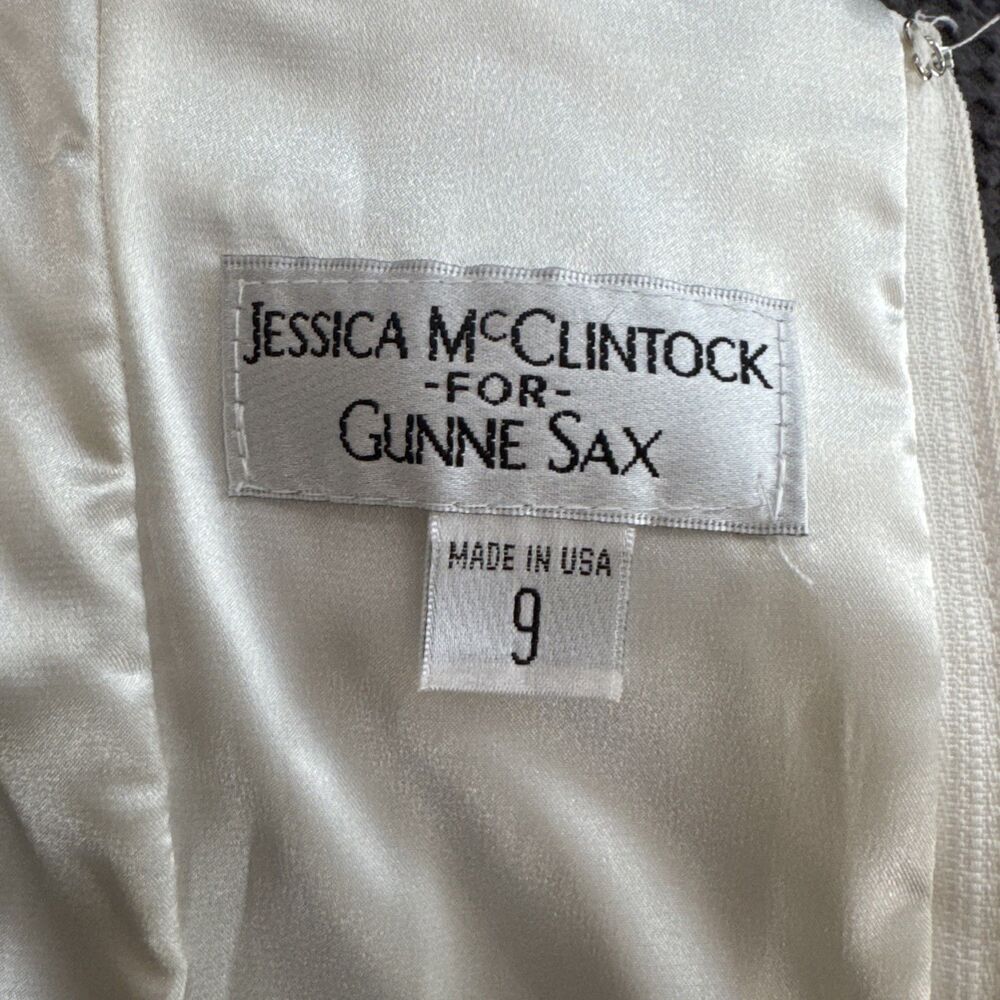 Vintage 80s 90s Jessica McClintock Gunne Sax Dress Size 9 Strapless Prom Party - Picture 9 of 10